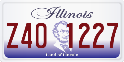 IL license plate Z401227