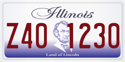 IL license plate Z401230