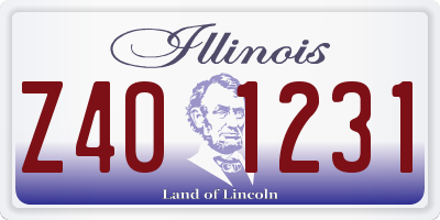 IL license plate Z401231
