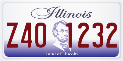 IL license plate Z401232