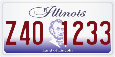 IL license plate Z401233