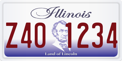 IL license plate Z401234