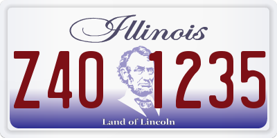 IL license plate Z401235