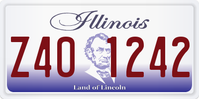 IL license plate Z401242