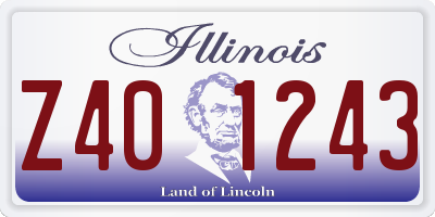 IL license plate Z401243