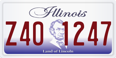IL license plate Z401247