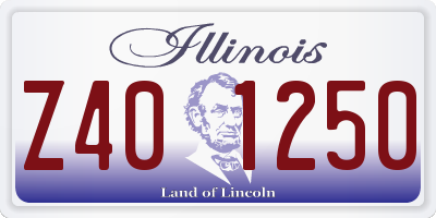 IL license plate Z401250