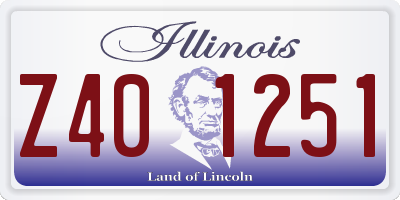 IL license plate Z401251