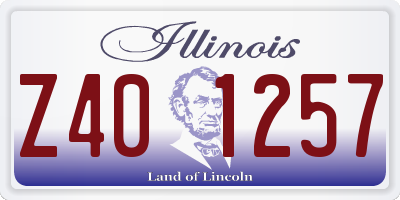 IL license plate Z401257