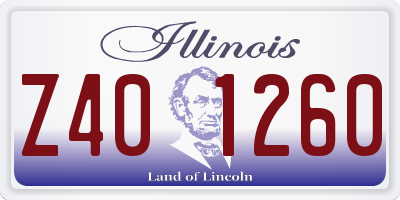 IL license plate Z401260
