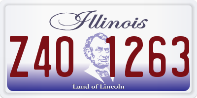 IL license plate Z401263