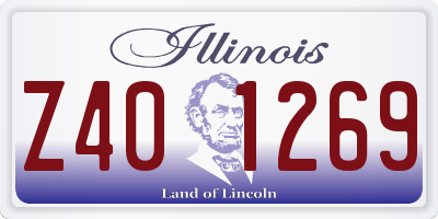 IL license plate Z401269