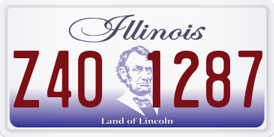 IL license plate Z401287