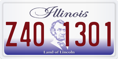 IL license plate Z401301