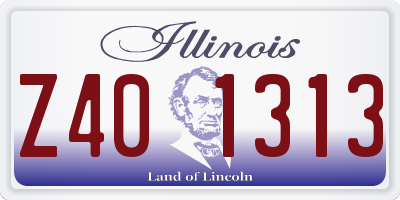 IL license plate Z401313