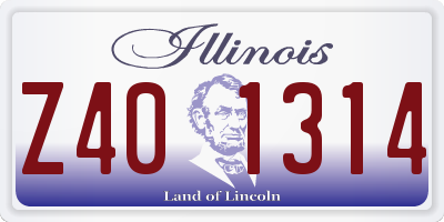 IL license plate Z401314