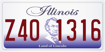 IL license plate Z401316