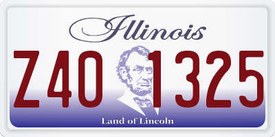 IL license plate Z401325