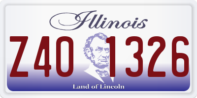 IL license plate Z401326