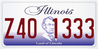 IL license plate Z401333
