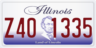 IL license plate Z401335