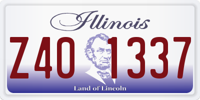 IL license plate Z401337