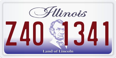 IL license plate Z401341