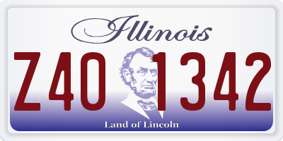 IL license plate Z401342