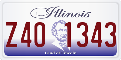 IL license plate Z401343