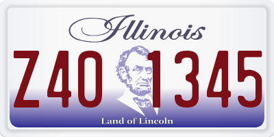 IL license plate Z401345