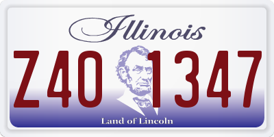 IL license plate Z401347