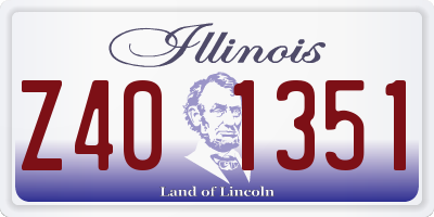 IL license plate Z401351