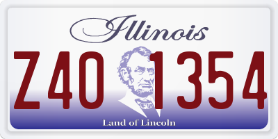IL license plate Z401354