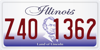 IL license plate Z401362