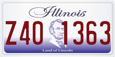 IL license plate Z401363