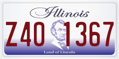 IL license plate Z401367