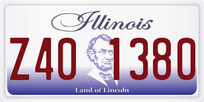 IL license plate Z401380