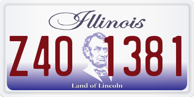 IL license plate Z401381