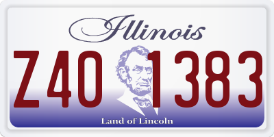 IL license plate Z401383