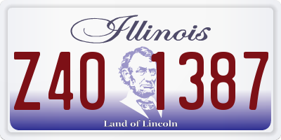 IL license plate Z401387
