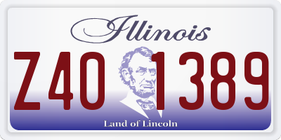 IL license plate Z401389