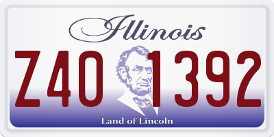 IL license plate Z401392