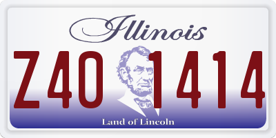 IL license plate Z401414