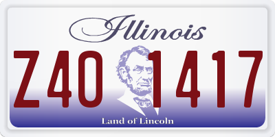 IL license plate Z401417
