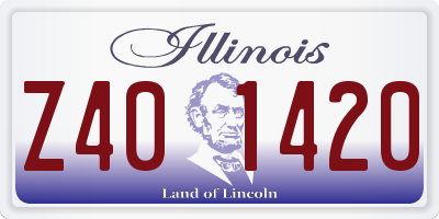 IL license plate Z401420