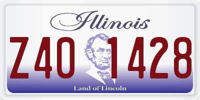 IL license plate Z401428