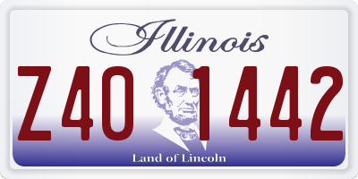 IL license plate Z401442