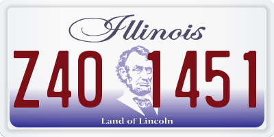 IL license plate Z401451