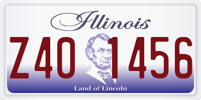 IL license plate Z401456