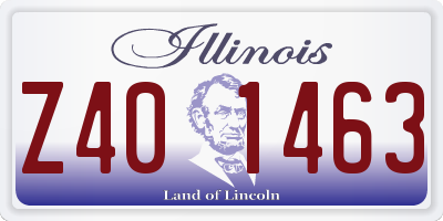 IL license plate Z401463